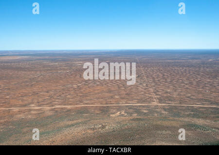 Aerial view of the terrain in the Namaqua National park in the Northern Cape Province of South Africa. Stock Photo