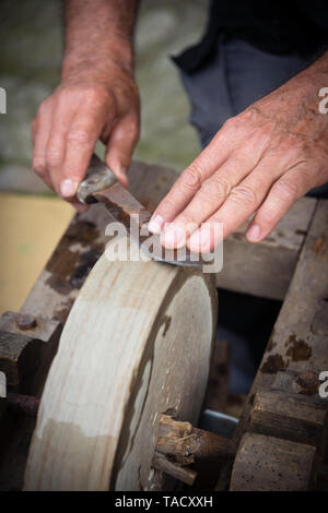 Knife Sharpening Whetstone Sharpener Grindstone Abrasive Stock Photo  739978246