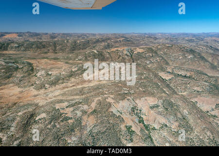 Aerial view of the landscape south of the town of Springbok in the Northern Cape Province of South Africa. Stock Photo