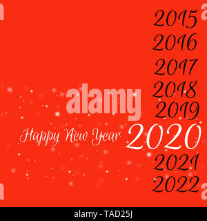 Happy New Year 2020 Greeting Cards Stock Photo