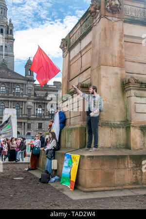 Glasgow, Scotland, UK. 24th May 2019. The second Youth Strike 4 Climate change protest in Glasgow. Stock Photo