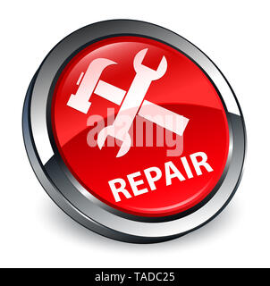 Hammer and wrench icon repair tool symbol red Vector Image