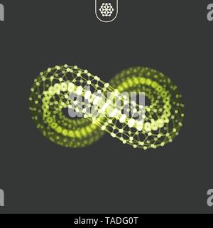 Infinity. Connection structure. Lattice geometric element. Molecular ...