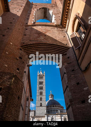 Italy, Tuscany, Siena, Siena Cathedral, View through Facciatone