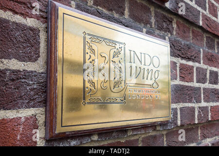 Plaque outside the Lindo Wing at St Mary's Hospital, Paddington, London, UK Stock Photo