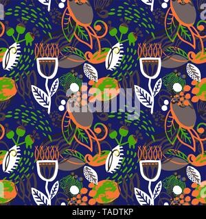 abstract hand painting seamless pattern, tile texture  Stock Vector