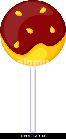 Colorful cartoon glazed lollipop Stock Vector