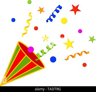 Colorful cartoon party popper Stock Vector