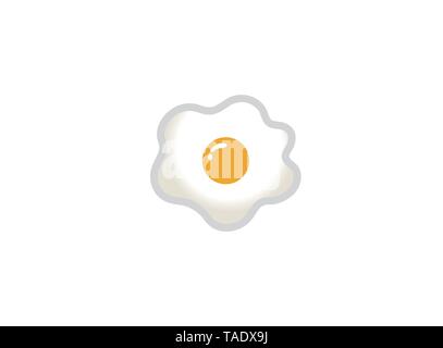Creative Fried Egg Meal Logo Stock Vector