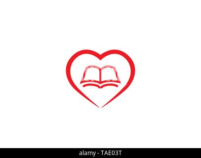 Creative Book Head Logo Vector Design Illustration Stock Vector