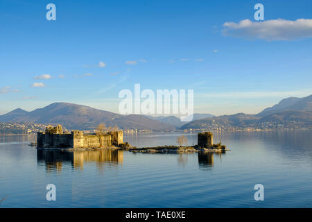 Italy, Piedmont, Lake Maggiore, Castelli di Cannero Stock Photo