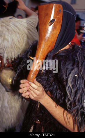 Sardinian traditional carnival's mask (scanned from Fujichrome Velvia) Stock Photo