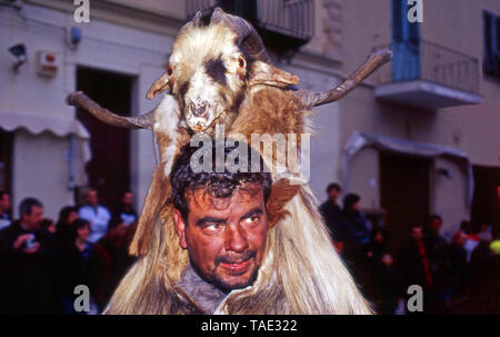 Sardinian traditional carnival's mask (scanned from Fujichrome Velvia) Stock Photo