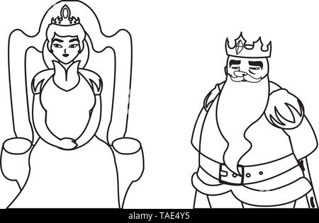 queen on throne drawing