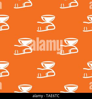 Contact lenses pattern vector orange Stock Vector