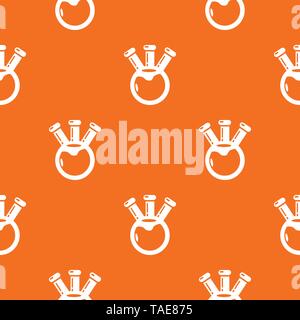 Bulb chemistry science pattern vector orange Stock Vector