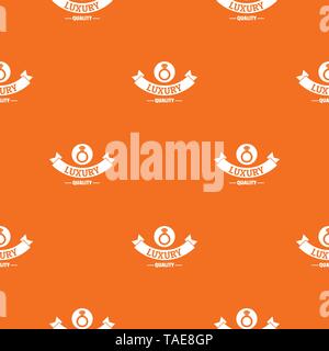 Jewelry quality pattern vector orange Stock Vector