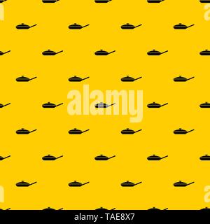 Black frying pan pattern vector Stock Vector