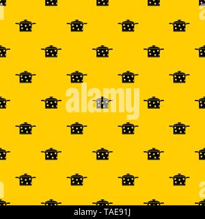Saucepan with white dots pattern vector Stock Vector