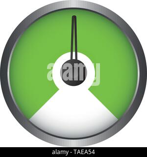 Set of Measuring Vector Icons - 1 Segment - Speedometer Stock Vector