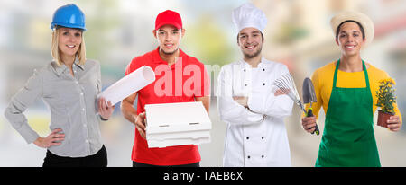 Education profession young people professions business career city Stock Photo