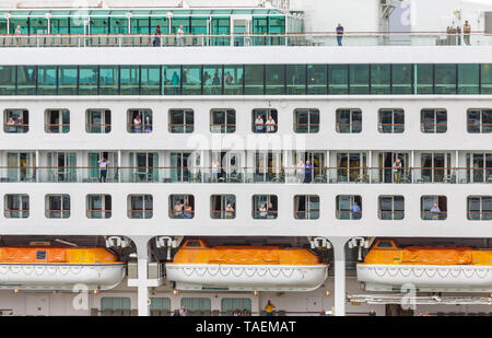 SOUTHAMPTON, ENGLAND - September 18, 2016: P O Cruises is a British cruise line based at Carnival House in Southampton, England, operated by Carnival  Stock Photo