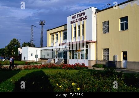 Train station in  KAZANLAK. Province of Stara Zagora.BULGARIA                    Stock Photo