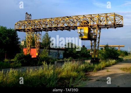 Train station in KAZANLAK. Province of Stara Zagora.BULGARIA                    Stock Photo