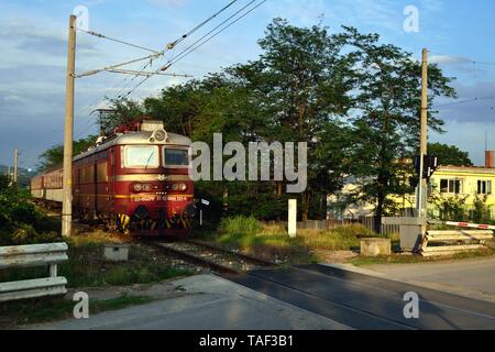 Train station in KAZANLAK. Province of Stara Zagora.BULGARIA                    Stock Photo