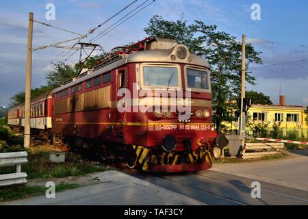 Train station in KAZANLAK. Province of Stara Zagora.BULGARIA                    Stock Photo