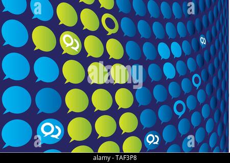 Vector illustration of conversation background. Texture of bubble talks. Stock Vector