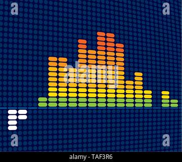 Vector illustration of background technical equalisator in bright colors. Stock Vector