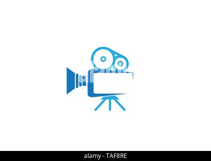 Creative Abstract Camera Broadcast Projector Logo Design Vector Symbol Illustration Stock Vector