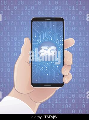 5G Mobile Network Stock Vector