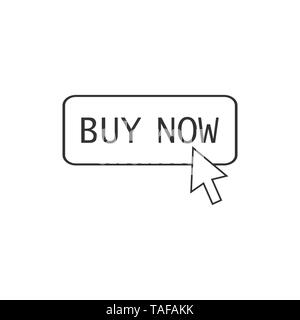 Vector illustration, Buy now button, click, website element Vector Stock Vector