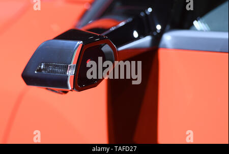 Berlin, Deutschland. 14th May, 2019. Feature - Audi E-Tron with a Virtual Outside Mirror Volkswagen AG - Annual General Meeting in the CityCube in Berlin, Germany on 14.05.2019. | Usage worldwide Credit: dpa/Alamy Live News Stock Photo