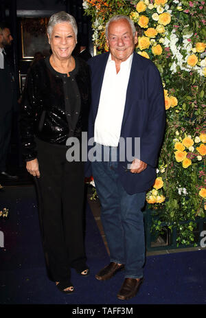 London, UK. Jan and Johnny Gold at Tramp Nightclub 50th Anniversary Party, Jermyn Street, London on May 23rd 2019 Ref: LMK73-J4944-240519 Keith Mayhew/Landmark Media WWW.LMKMEDIA.COM Stock Photo