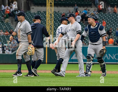 Baltimore, Maryland, USA. 20th May, 2019. New York Yankees first