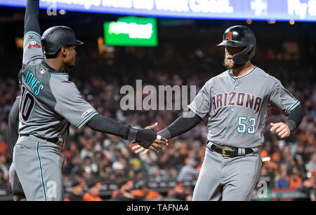 Arizona Diamondbacks Christian Walker, Right, Celebrates With Catcher ...