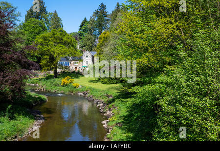 The River Esk from Egton Bridge, North York Moors, Yorkshire, UK Stock Photo