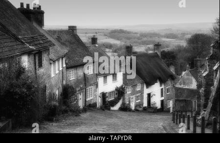 Gold Hill, Shaftesbury, Dorset. Stock Photo