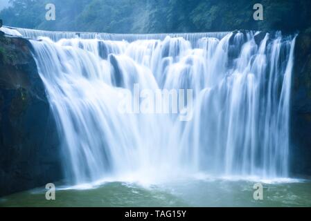 Beautiful Shifen Waterfall in Pingxi District, Taiwan Stock Photo