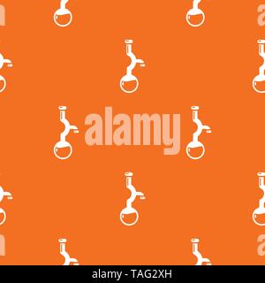 Bulb chemistry pattern vector orange Stock Vector