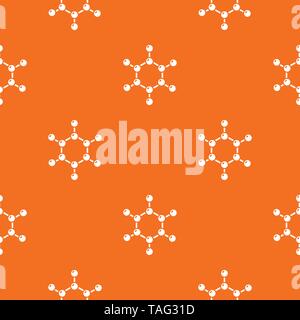 Molecule pattern vector orange Stock Vector