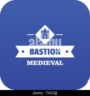 Victorian bastion icon blue vector Stock Vector