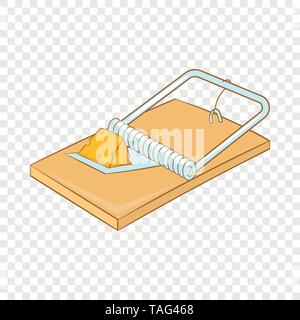 Mousetrap icon, cartoon style Stock Vector