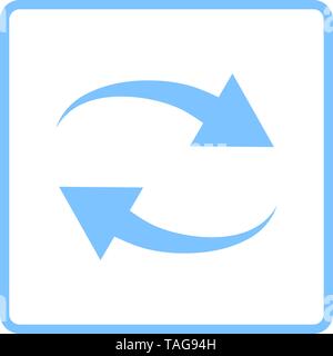 Interaction Icon. Blue Frame Design. Vector Illustration. Stock Vector