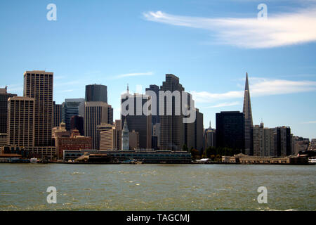 City of San Francisco viewed from the ferry Stock Photo