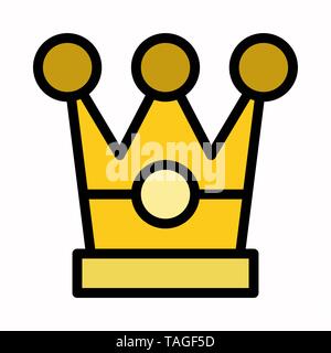 king crown icon vector logo or illustration. Stock Photo