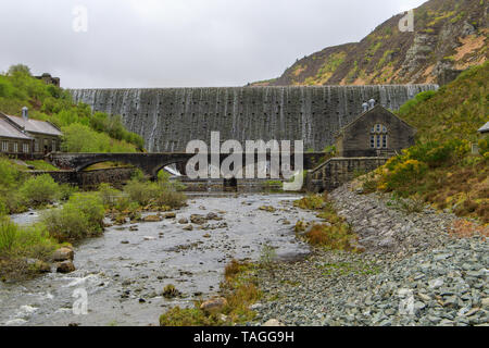 Caban Coch Dam Elan Valley Powys Wales Stock Photo